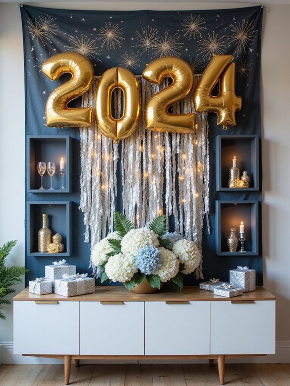 festive new year s wall decor