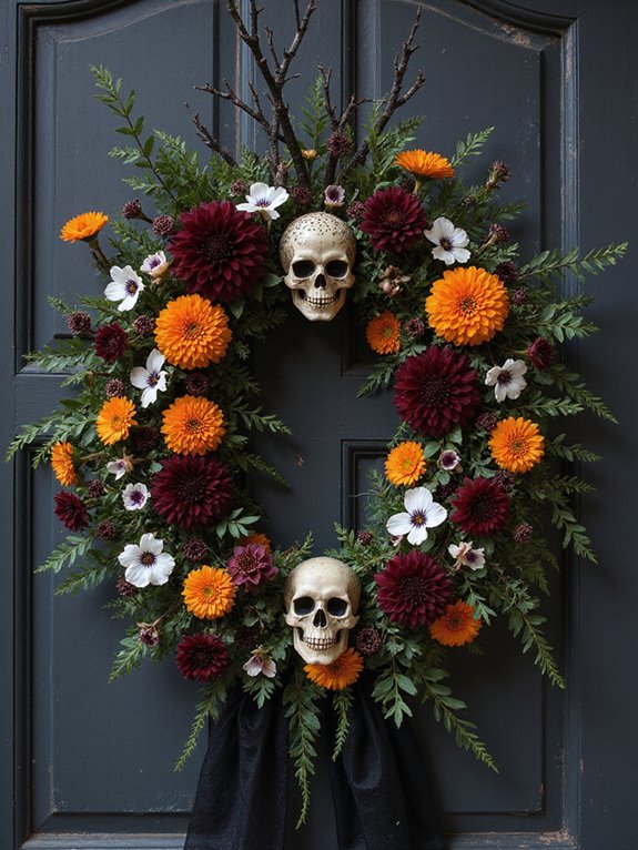 frightening floral halloween arrangements