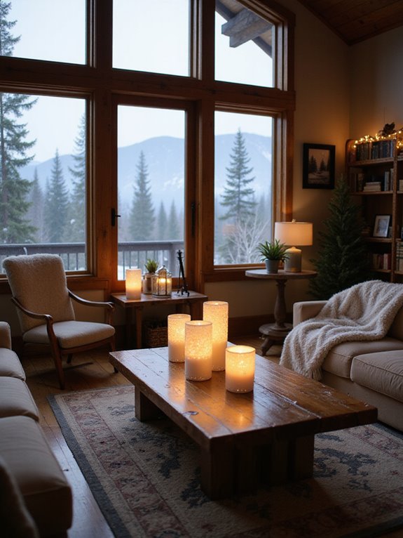 frosted candles for serenity