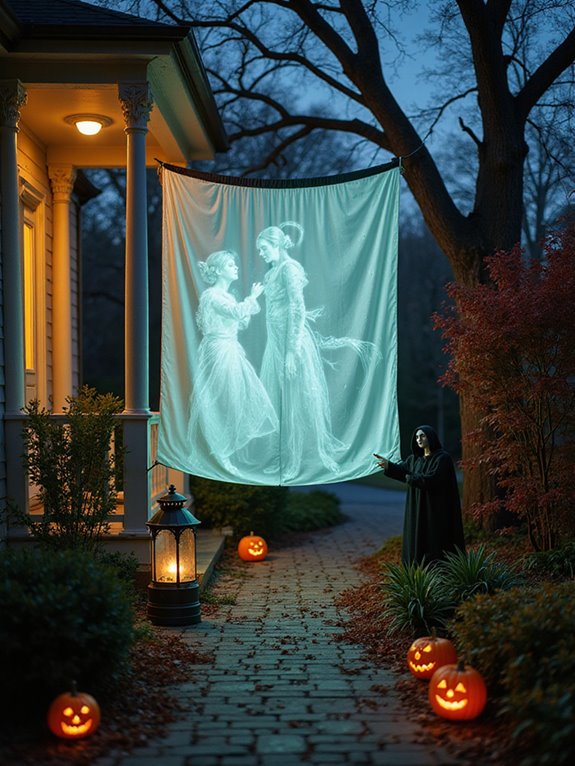 ghostly projections for halloween