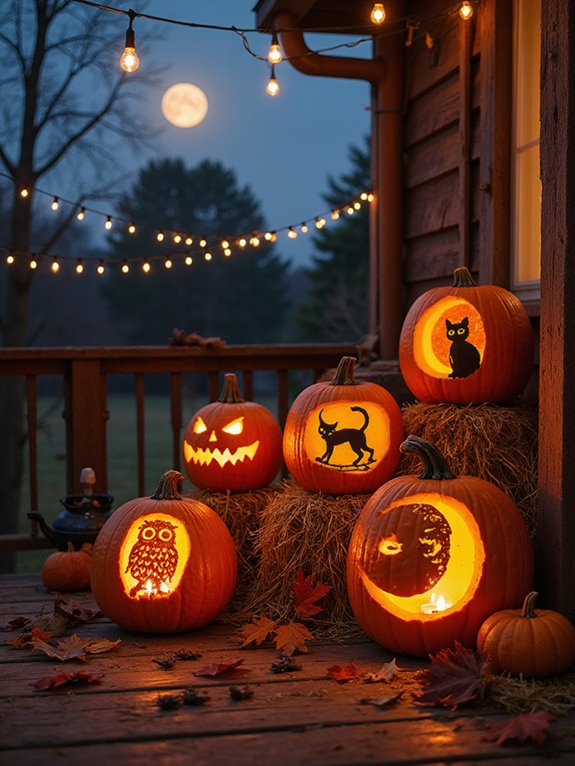 glowing pumpkin halloween displays