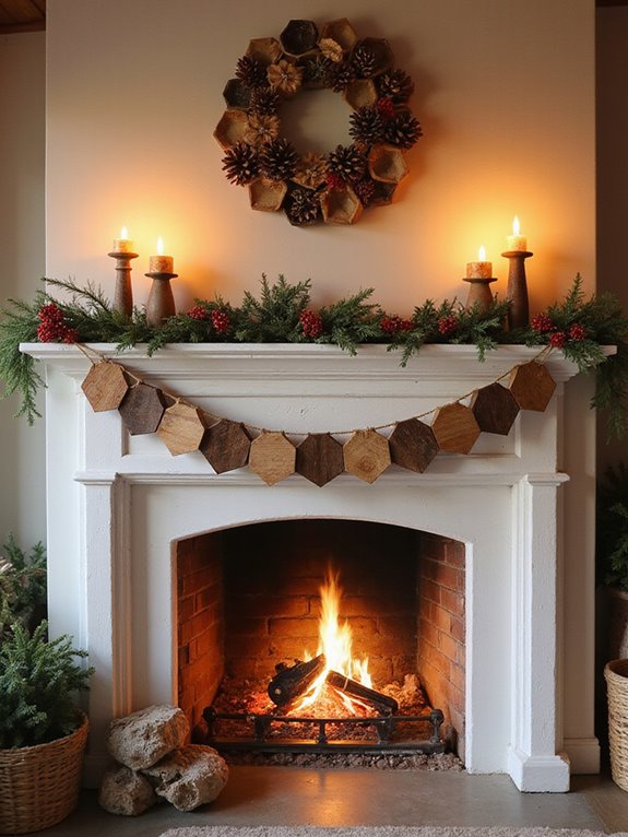 handmade wooden honeycomb decor