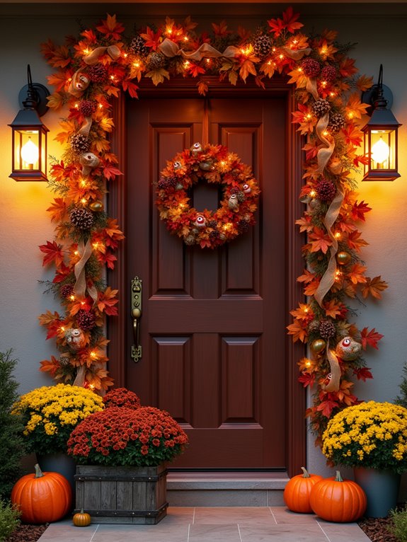 hang colorful autumn garland