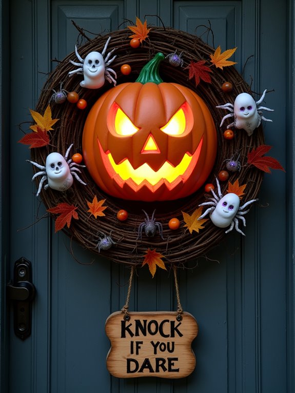 interactive halloween door d cor