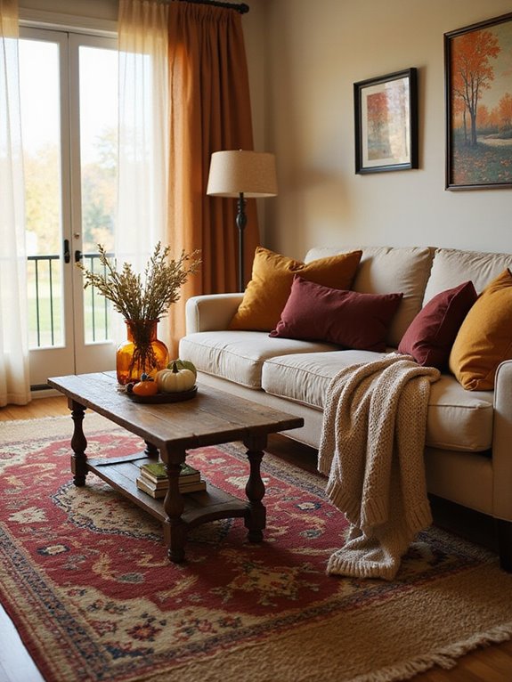 layered rugs for warmth