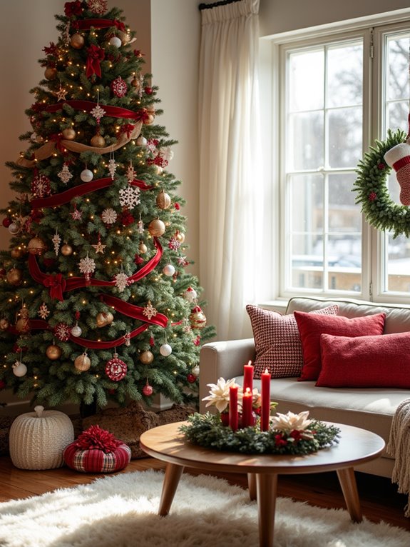 layering festive decor textures