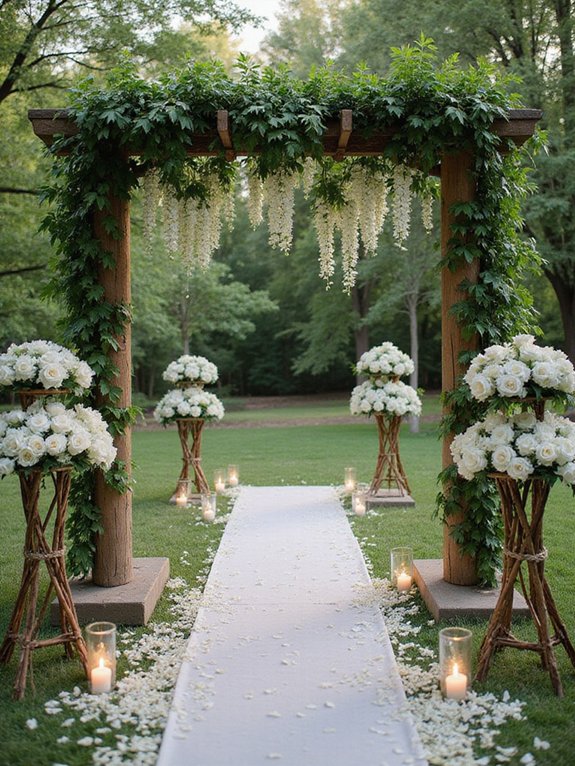 lush greenery elegant white d cor