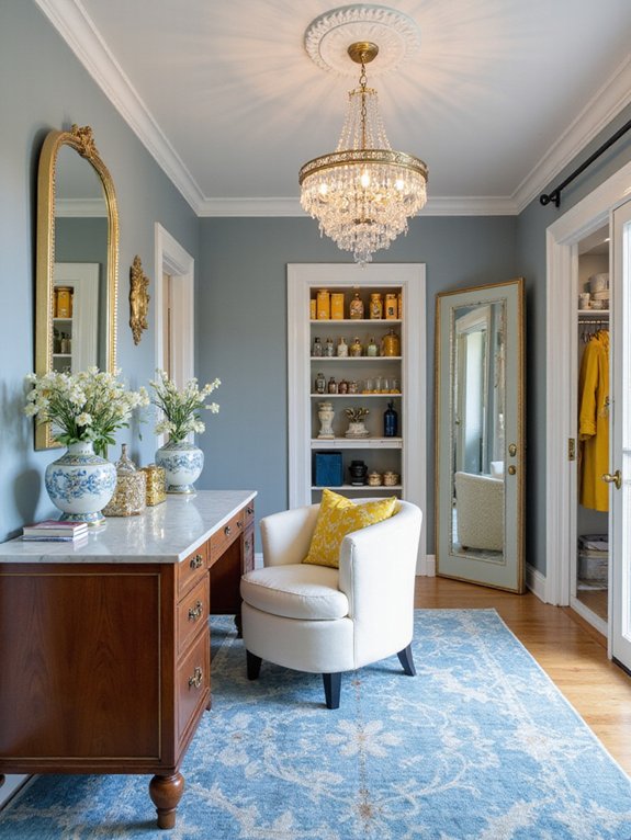 luxurious elegant dressing room