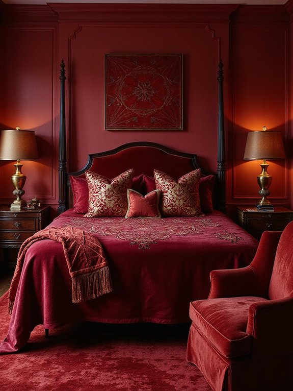 luxurious red bedding ideas