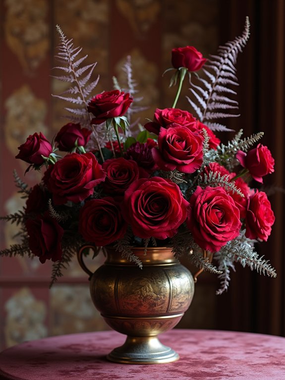 luxurious romantic rose arrangements