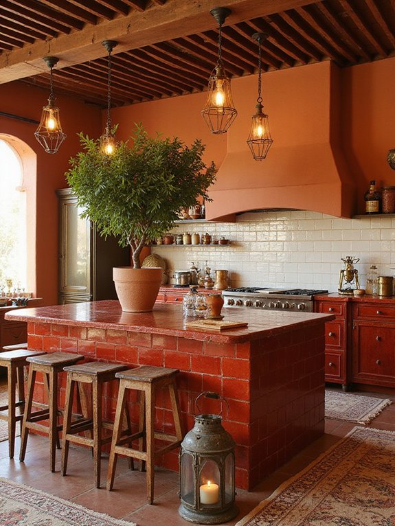 marrakech inspired bold red tiles
