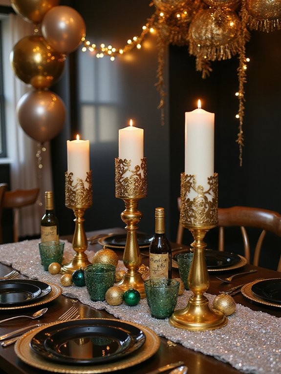 metallic and glitter d cor