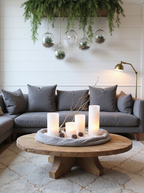 minimalist lanterns enhance ambiance