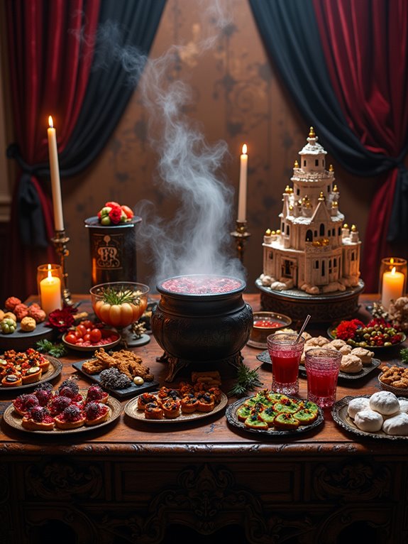 mysterious halloween food stations