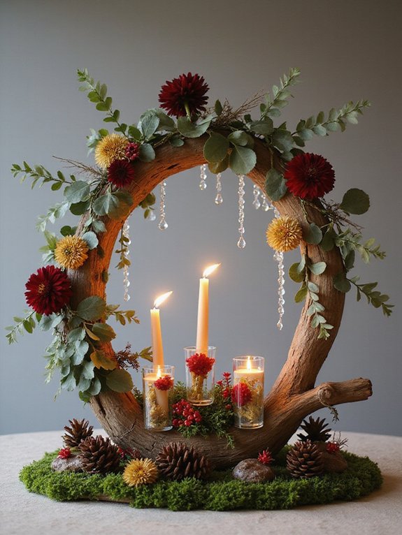 nature inspired dinner decor