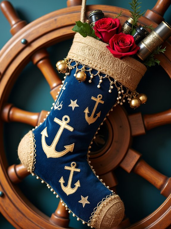 nautical themed christmas stockings