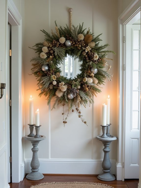 neutral toned winter decorations