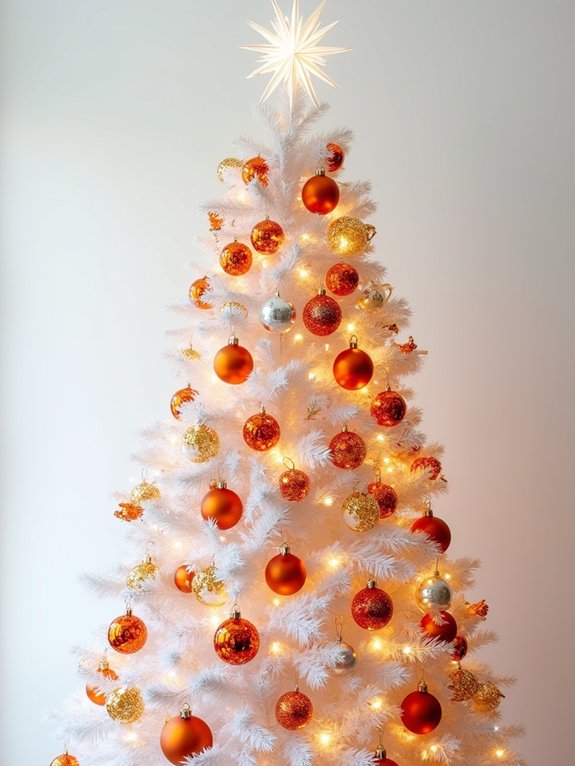 orange and white ornaments