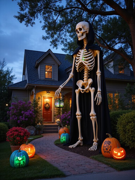 oversized skeletons make statements