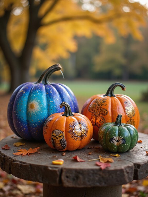 painted pumpkins unique designs