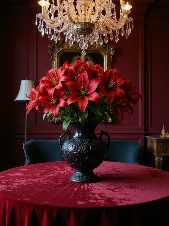 passionate deep crimson blooms