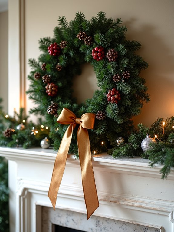 pinecone and berry decoration