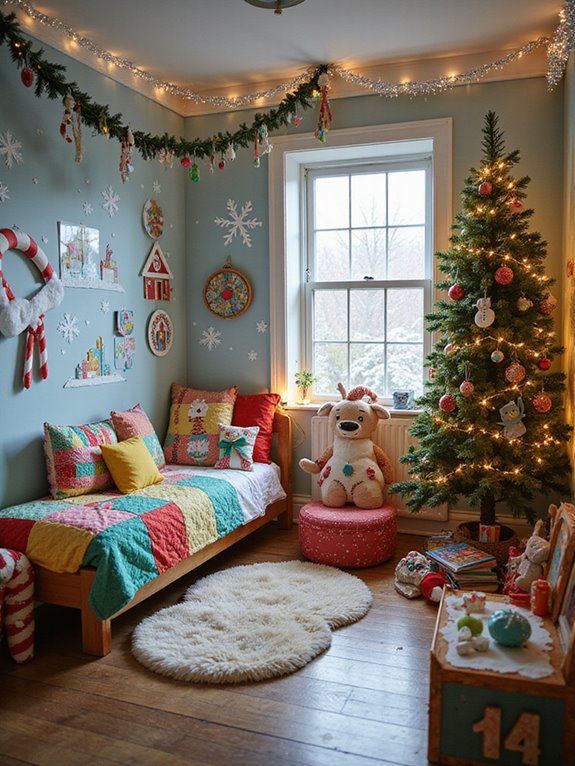 playful festive kids room