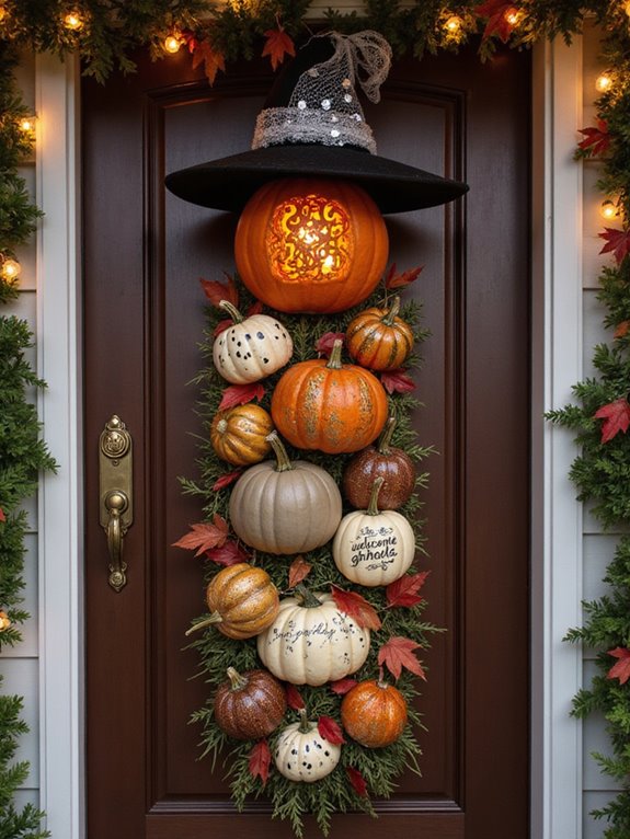 pumpkin themed halloween decor