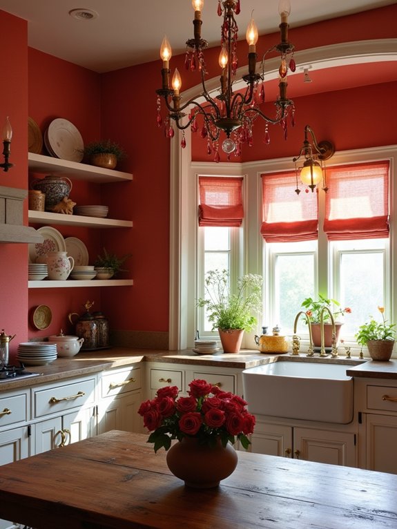 romantic velvet red ambiance