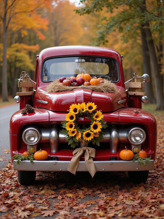 rustic autumn truck mobile
