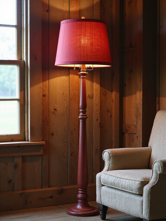 rustic barn inspired floor lamps