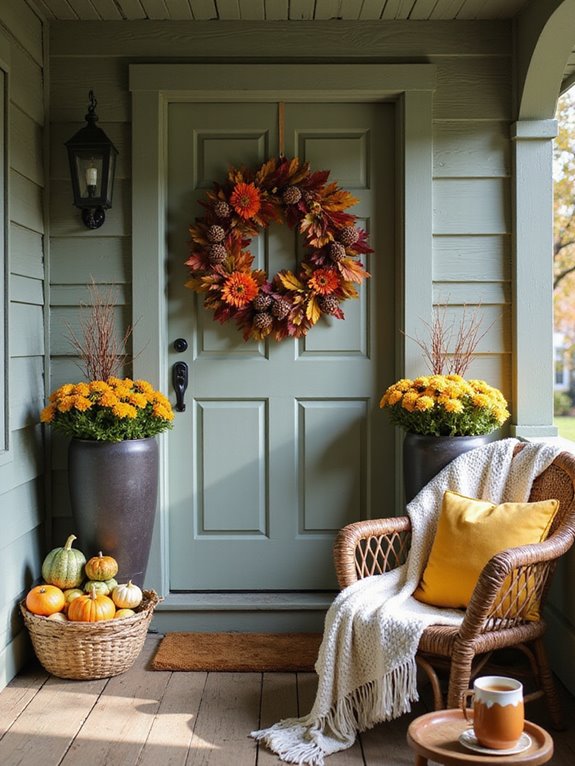 seasonal autumn wreath decor
