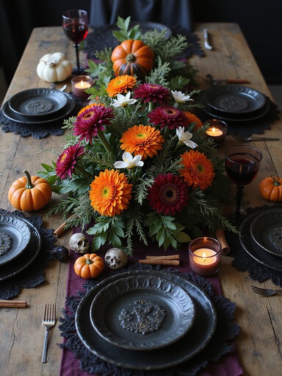 seasonal halloween flower arrangements