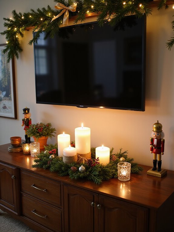 seasonal scented candle display