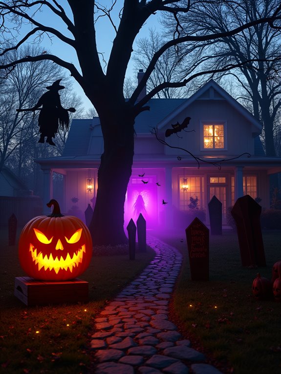 sinister silhouettes halloween decor