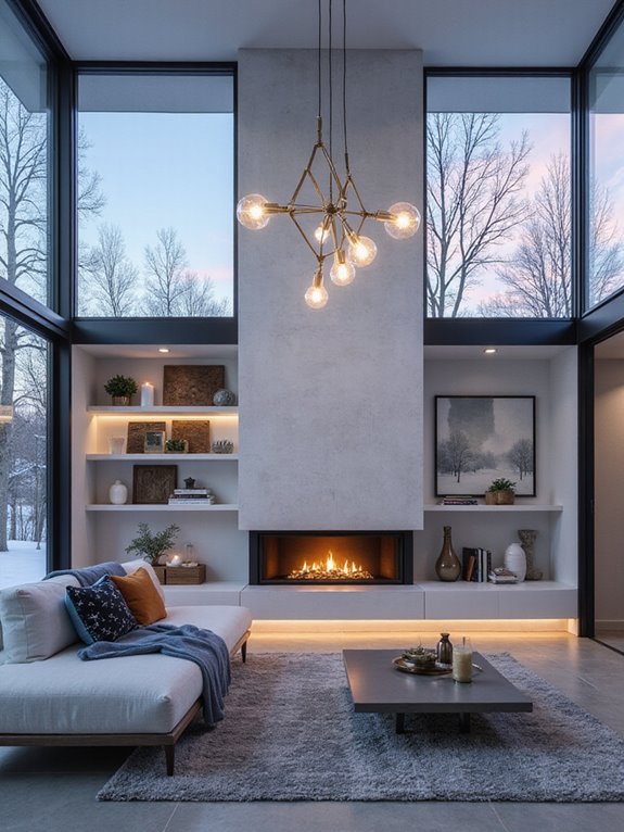 sleek modern winter decor