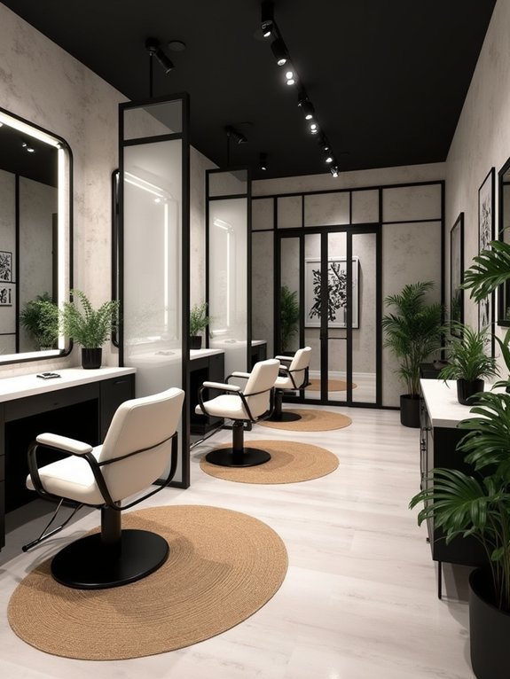 sophisticated neutral salon design