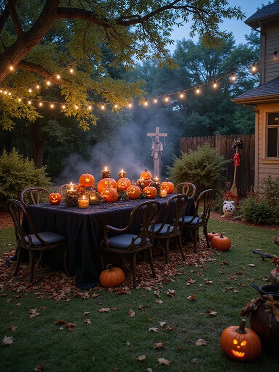 spooky backyard halloween transformation