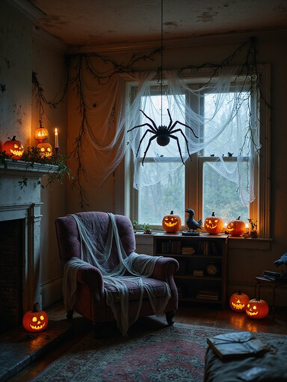 spooky cobweb decorations technique