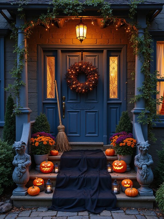 spooky entryway halloween decorations