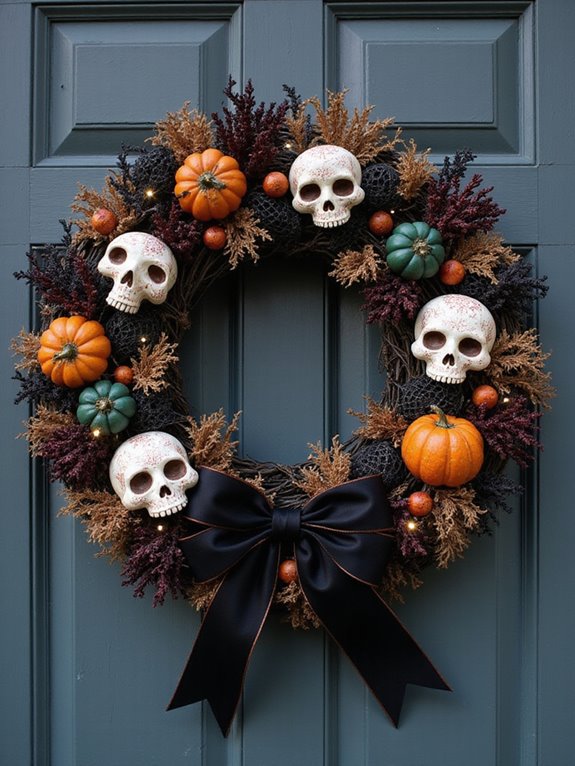 spooky halloween wreath crafting