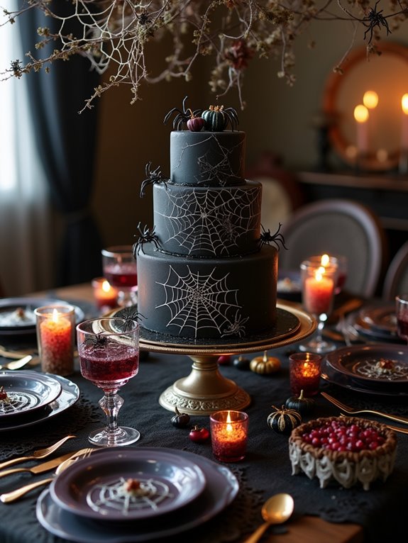 spooky spider web decorations