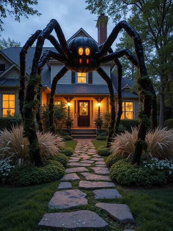 spooky spider web decorations