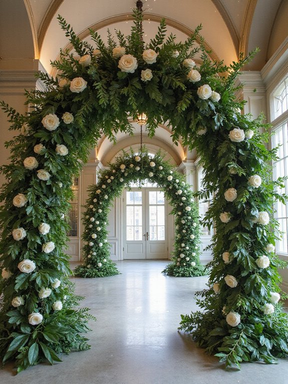 stunning white green centerpiece