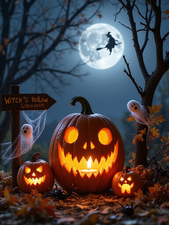 themed halloween pumpkin displays