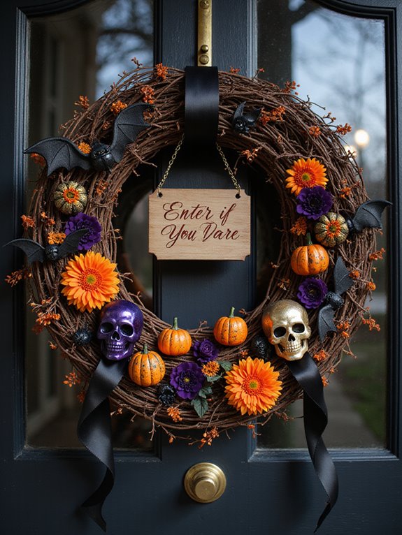themed halloween wreath ideas