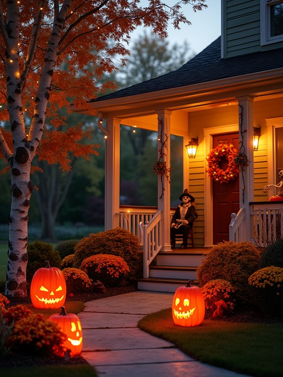 timed halloween decor transformation