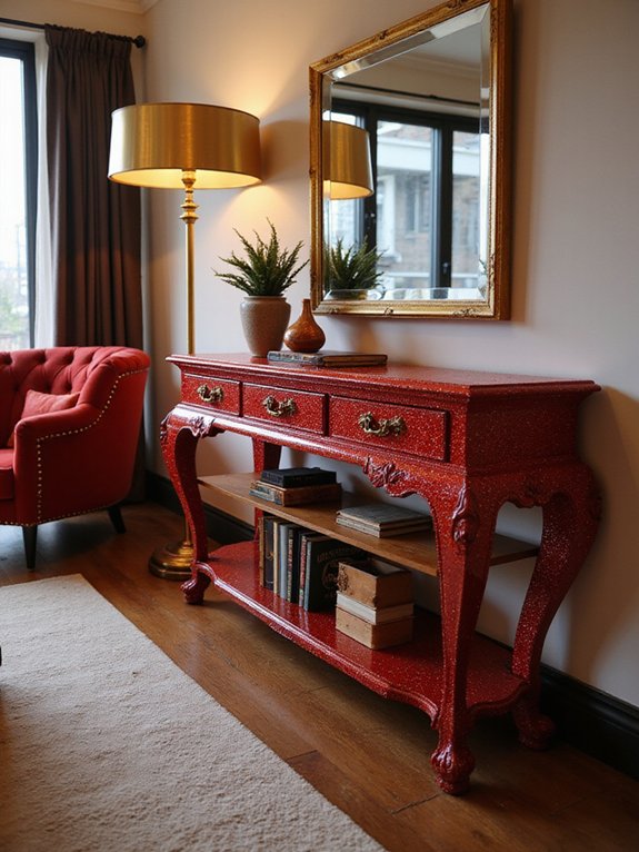 transform furniture with glitter