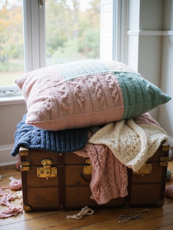 transform sweater into pillow