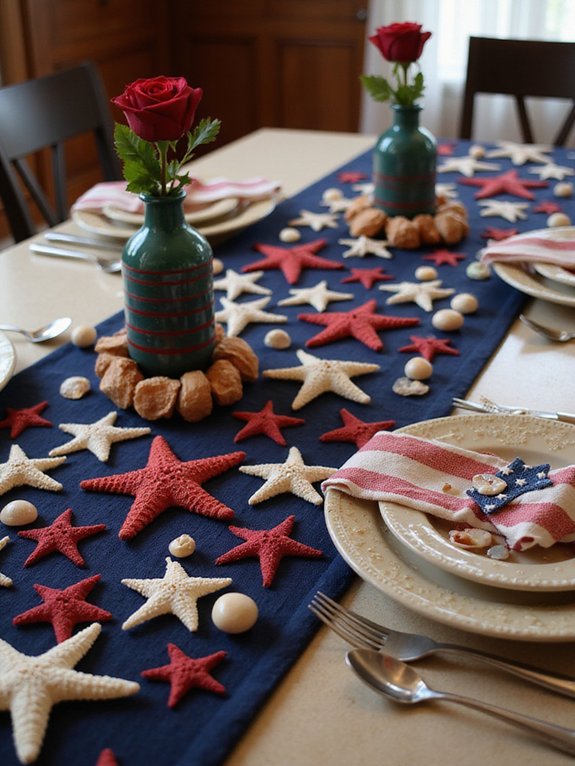 tropical beach themed table decor